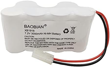 BAOBIAN XB1918 V1950 V1917 VX3 Замена Батерија 7.2 V 3000mAh Ni-Mh Компатибилен Со Euro Pro Ајкула Вакуум Тепих И Тепих Чистач
