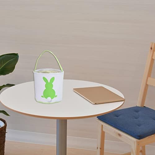 Хомојојо 3 парчиња Корпи Зелена Кофа За Складирање: Третирајте Бонбони Јајца Момчиња Платно Кошница Играчки Персонализирана Торбичка За Кофа