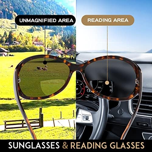 СКАЈОАК Брилијантен 2 Пакет Бифокално Сеопфатно Завиткување Очила За Сонце За Жени Возење На Отворено/Фотографирање/Читање Ув