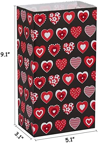 СОНЧЕВА боја 30 Пакување Црвено Срце Партија Корист Кеси Добрите Кеси За Деца Класа Партија Подарок Кеси/Денот На Вљубените/денот На Мајката и многу повеќе