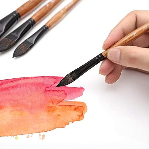 Ccbuy овален уметник акварел боја четка уметност мека четка за сликање пенкало за миење на гуаче/арт -материјали за уметност