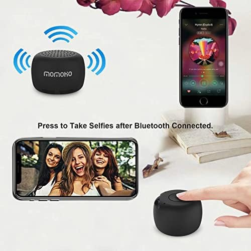 Momoho Најмалиот мини Bluetooth звучник BTS0011 безжичен мал Bluetooth звучник, преносни звучници за дома/отворено/патување, полнач, компатибилен