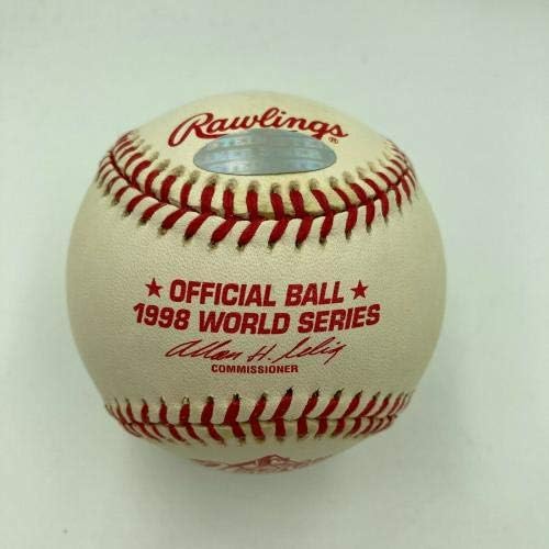 Дерек etетер потпиша официјален автограмиран Светски серија од 1998 година Бејзбол Штајнер Коа - автограмирани бејзбол