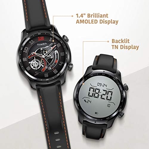 Ticwatch Pro 3 GPS Паметен Часовник Плус 22mm Ширина Кожа Хибрид Бенд Ремен Замена Бенд Машка Облека ОС Часовник Qualcomm Snapdragon Носат