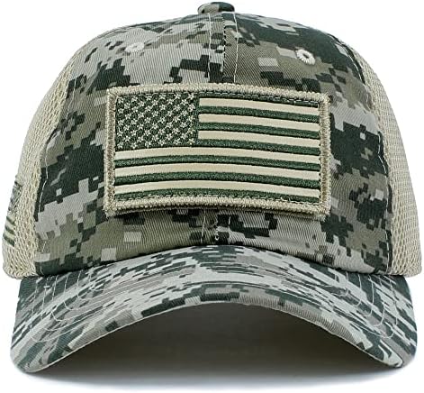 Американски американски знаме тактички оператор одводно знаме за крпење на воениот стил микро -мрежа безбол капа