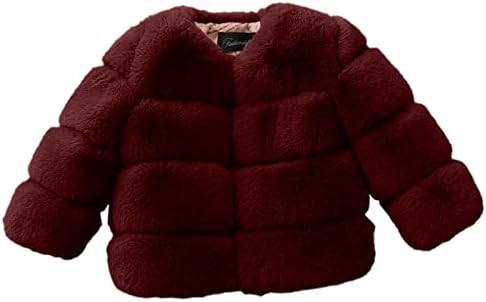 Детски девојки палто зимско ветровитоф задебелен палто јакна дете топло руно надворешна јакна 4T фустан Палто девојки