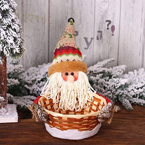 Месијо 1 парчиња радост Божиќни бонбони за складирање на бонбони декорација Дедо Мраз за складирање на снежни снежни работи Десктоп