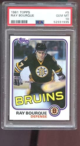 1981-82 Топпс #5 Реј Бурк ПСА 10 оценета хокеј картичка NHL 1981 1982 Бруинс - хокејски картички