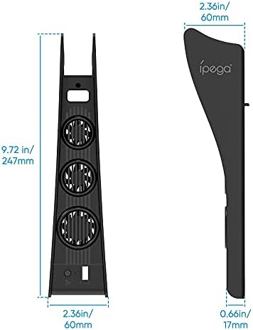 FASTSNAIL Ладење Вентилатор ЗА PS5, Надворешни USB Напојува Тројна Голема Брзина Вентилатор Со Слушалки Закачалка Штанд И USB 3.0 Порта За Sony