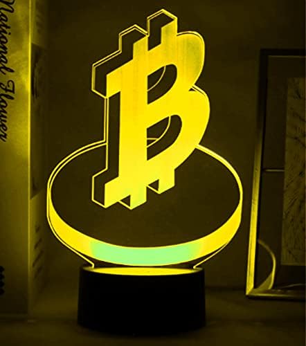 MOLY HIESON 3D Bitcoin Night Light LED LED Touch Switch Switch