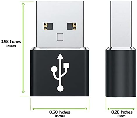 USB-C Femaleенски до USB машки брз адаптер компатибилен со вашиот Razer Phone 2 за полнач, синхронизација, OTG уреди како тастатура,