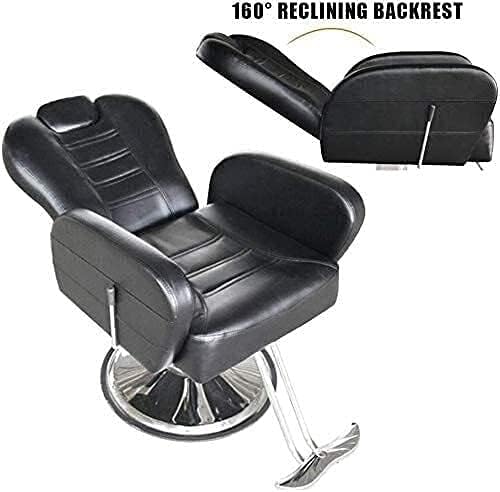 Qlazo Swivel Barber Salon Styling, хидрауличен стол Бустер седиште за убавина Хидраулична бербер стол за стол за стол за стол за стилист за коса, стол за опрема за убавина