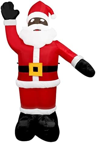 Chironal надувување од 8 стапки Црн Дедо Мраз Среќен Божиќен празник на отворено затворено