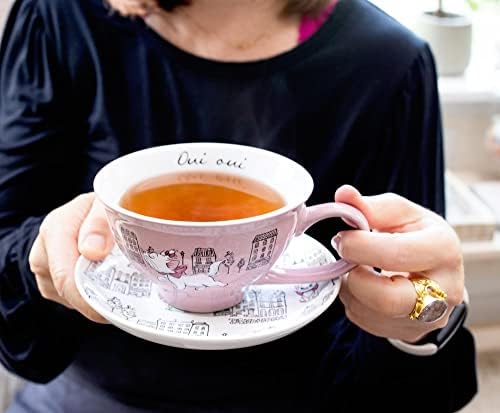 Дизни аристокатите 12-унца Керамички Шолја За Чај И Комплет За Чинии | Комплет Подароци За Чај За Кафе, Еспресо