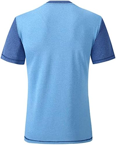 Зити Менс Хенли кошула Краток ракав Основна маица со копче надолу со џебови цврста боја Хенли кошула за мажи