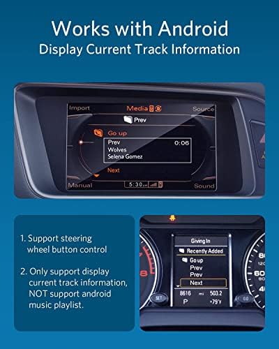 INVERY Airdual - Audi2g Bluetooth 5.0 aptX-HD Адаптер за 2004-2009 Година Audi Mmi AMI 2g Музички Интерфејс