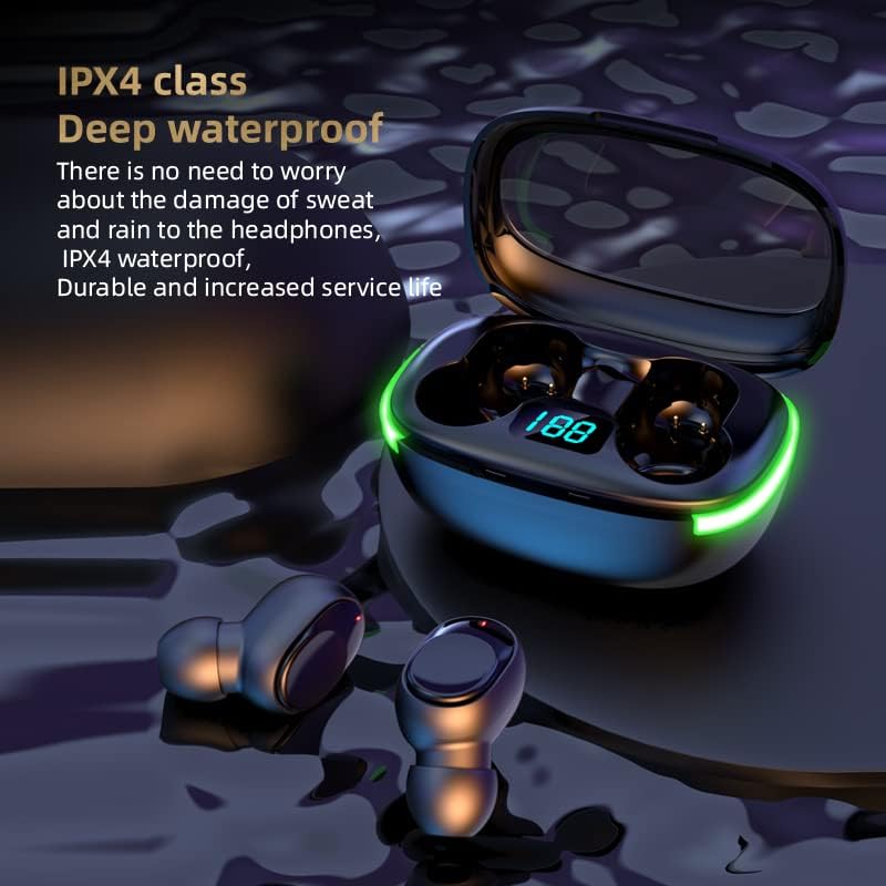 SUNOL Y70 Безжични Слушалки Bluetooth Слушалки Со Безжично Полнење СЛУЧАЈ IPX4 Водоотпорен Стерео Слушалки во Уво ЗА СПОР