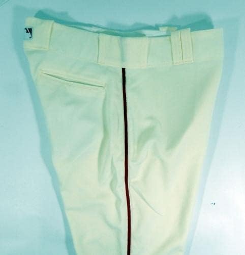 година Сент Луис кардинали jj игра користени крем панталони 36-39-31 DP43197-Игра користена MLB панталони