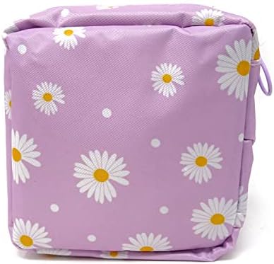 Honbay Daisy Голем капацитет санитарна торба за салфетки, торбичка за тампони, држач за медицинска сестра, чанта за монети, торба