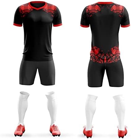 Прилагодено фудбалски дрес и шорцеви фудбалски униформа за мажи/жени/млади Број на име за печатење на печатење