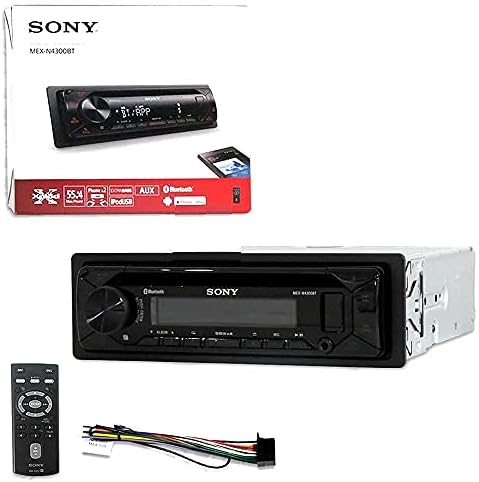 Sony MEX-N4300BT Вграден двоен Bluetooth Voice Command CD/MP3 AM/FM радио фронт USB Aux Pandora Spotify iHeartradio iPod/iPhone Siri и Android Controls Car Stereo Receiver