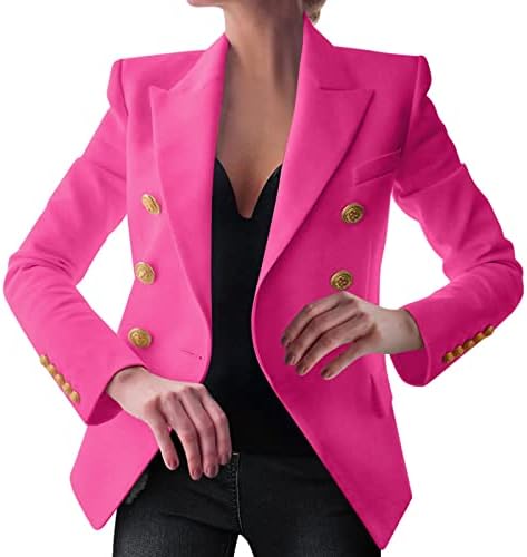 Blazers For Women Fashion Casual Professional Outwear копче надолу јакна 2023 Моден блејзер