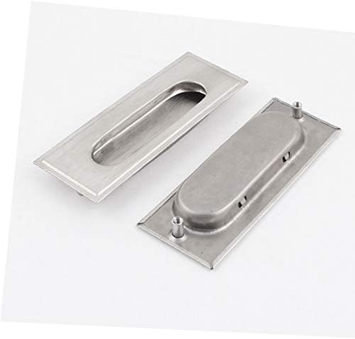 X-gree 2 парчиња 11 см долги сребрени тони метални плакари за фиоки за влечење на вратата на вратата (2 биени 11 см од сребрена