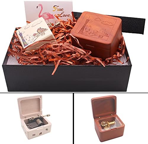 МУЗИЧКИ МУЗИЧКИ кутии на SENJIANER 18, рачно свртена, сет за ветровито, дрвена музичка кутија, подарок за роденденски подарок за Денот на вineубените