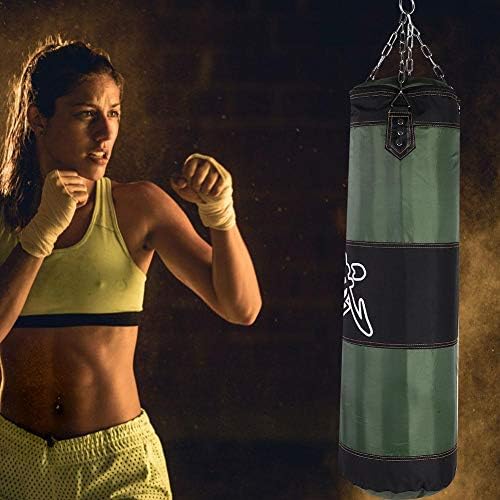 Yencoly Boxing Training Punch Tagn, Tagn Canvas Punching Set со вреќи со песок/метален ланец/кука/карабинер, совршен за развој