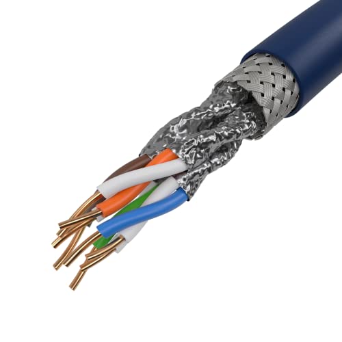 SolidLink-SL610A 1000FT CAT6A S/FTP ВО Ѕид ETL Наведени Голи Бакар Цврсти 23awg Диригент 550Mhz Fluke Тестирани Етернет Жица