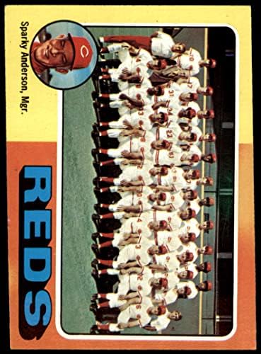 1975 година Топс 531 Список на тимови на црвените црвенис Спарки Андерсон Синсинати црвени VG/EX Reds