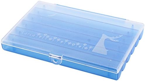 QTQGoitem Пластична правоаголник форма преносен 6 оддели лабораториски накит кутија за складирање на кутии сина