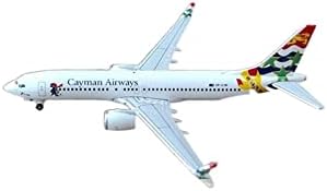 Подароци за легури на изложба 1: 500 скала B737 MAX 8 Cayman Airlines Allorines Ailcraft Model Metal Maßstab des Diecast-Modells