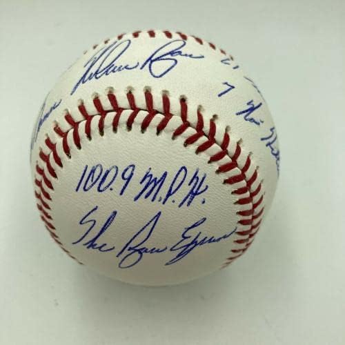 Убавата нолан Рајан Потпиша Многу Испишана СТАТИСТИКА За Кариера Бејзбол Млб Автентично-Автограмирани Бејзбол Топки