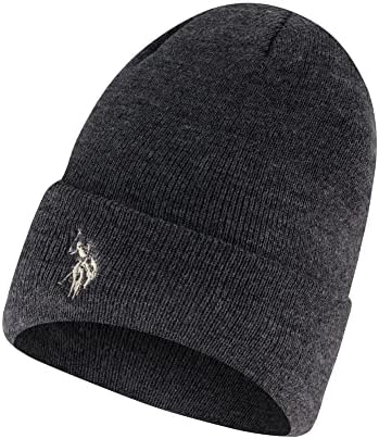 Концепт еден САД Поло Асн. Beanie капа, плетена зимска капа со црна обвивка за шерпа