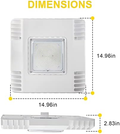 150w LED Крошна Таванот Светлина, 21000LM 5700K Дневна Светлина Супер Светла Бензинска Пумпа Светлина, Крошна Светлина IP65