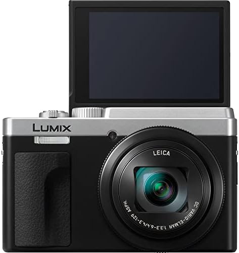 Panasonic Lumix DCZS80 Дигитална камера - пакет - со 64 GB мемориска картичка + DMW -BLE9 батерија + 12 инчи Флексибилен статив + торба за камера