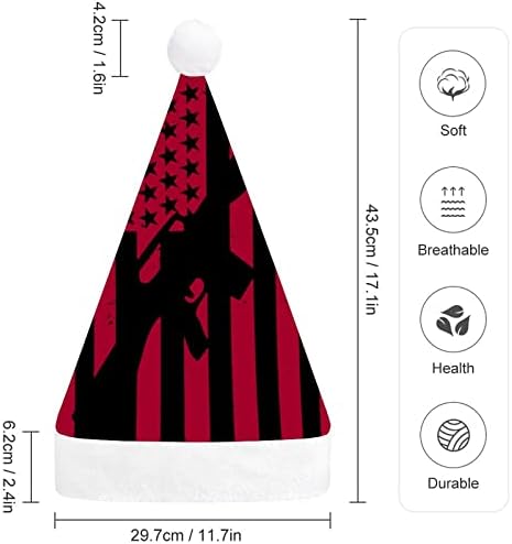 Гроздобер Американски Пиштол Знаме Божиќ Капи Рефус Возрасни Капи Божиќ Шапка За Празници Божиќ Партија Материјали
