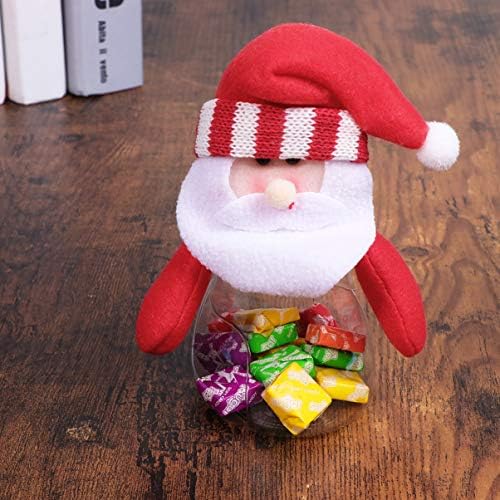 Ипетбум Божиќен Декор 5 парчиња Божиќни Тегли Со Бонбони Со Капак На Дедо Мраз Божиќна Кутија За Бонбони Свадбена Услуга Кутија За