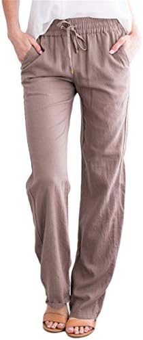 Andongnywell женски јога џемпери лабави лабави широки панталони за нозе тренингот џогери пантолони со панталони со џебови