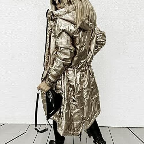 Fragarn сноуборд јакна жени, плус џеб со големина, зимски топло палто тенок се вклопуваат со долги палто за надворешна облека