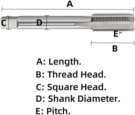 Aceteel метричка нишка Допрете M14 x 0,8, HSS машина Допрете десна рака M14x0.8mm