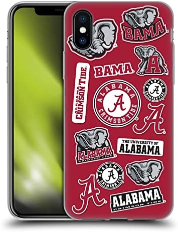 Дизајн на главни случаи официјално лиценциран универзитет во Алабама УА колаж мек гел кутија компатибилен со Apple iPhone X/iPhone XS