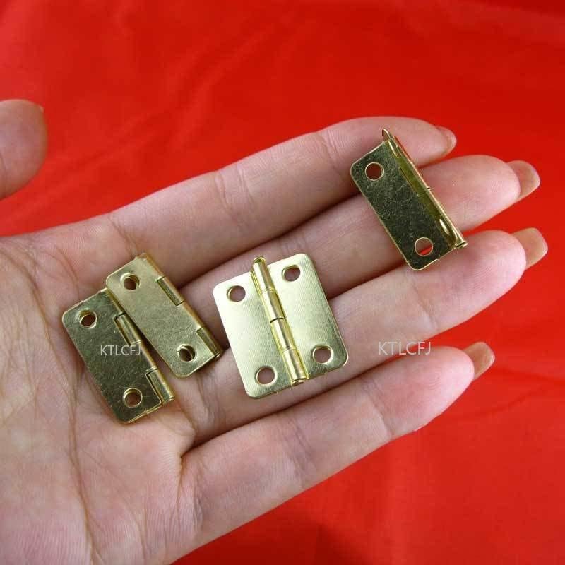 10 парчиња фитинзи за домашен хардвер мали златни/бронзени мини мали метални шарки за мебел за минијатурни кабинети -