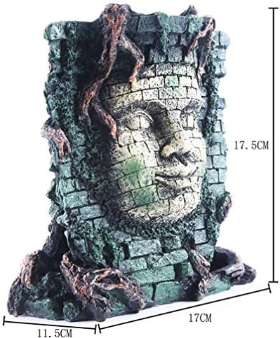 Хетотон Терариум декор Терариум декор смола риба римски римски мајански портрет аквариум риба резервоарот уништуваат растенија декор за аквариум