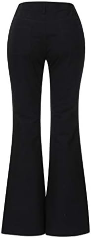Womenените тенки панталони за жени фармерки со патент фармерки фармерки фармерки тенок вклопуваат средно половината bellвонче