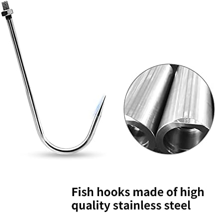 Комклуб телескопски риболов гаф со супер остра копје кука лесна рака риба гаф со мека гумена рачка за нелипки и лента за слатководни оф -шор риболов и отворено