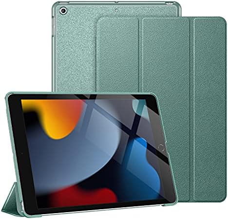 Сјајниот случај на Supveco за iPad 10,2 инчи 9 -та генерација/ 8 -та генерација/ 7 -та генерација, тенок и лесен трифолд стојат тврд задниот