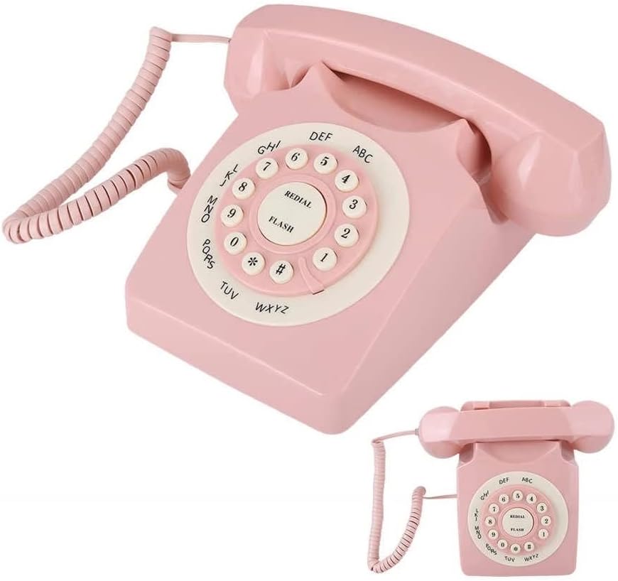 Zykbb Гроздобер телефонски повик Квалитет за квалитетен телефон за домашна канцеларија Пинк Еуро Телефон Телефон Телефон Телефон