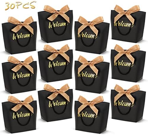 30 Парчиња Торби За Добредојде Свадбени Торби За Подароци Хотел Свадба За Гости Почестете Бонбони Кутии Со Лак Лента Рачка За Забава Фаворизира